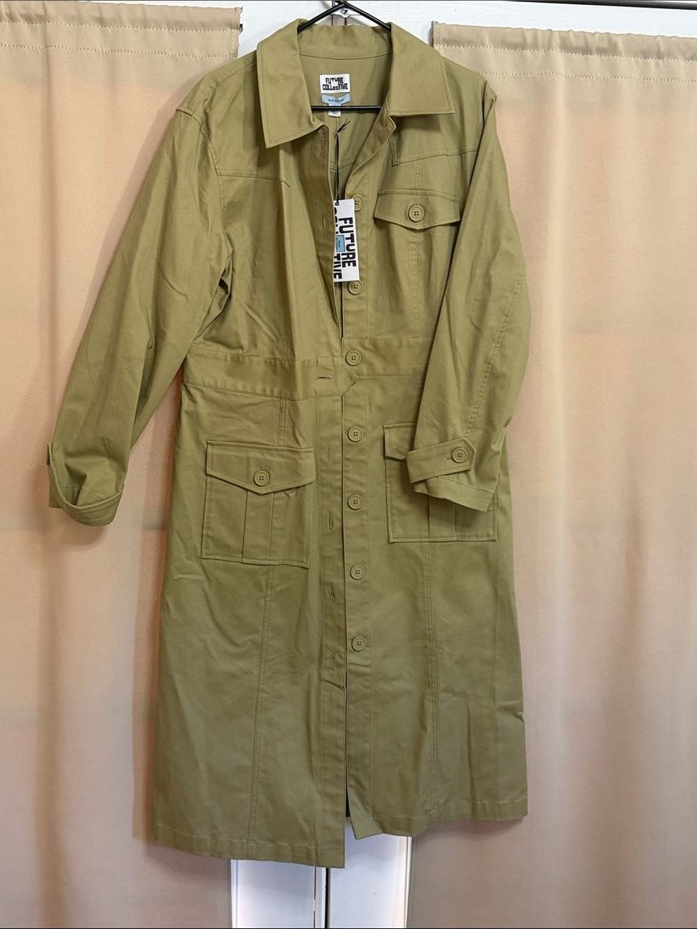 Future State Olive Utility Trench Coat